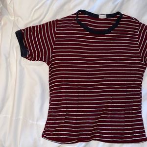Red and white crop T-shirt - S